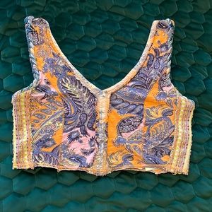 Free people crop top with braid detail.